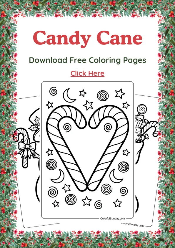 Candy cane coloring pages for Christmas Candy cane coloring pages for Christmas