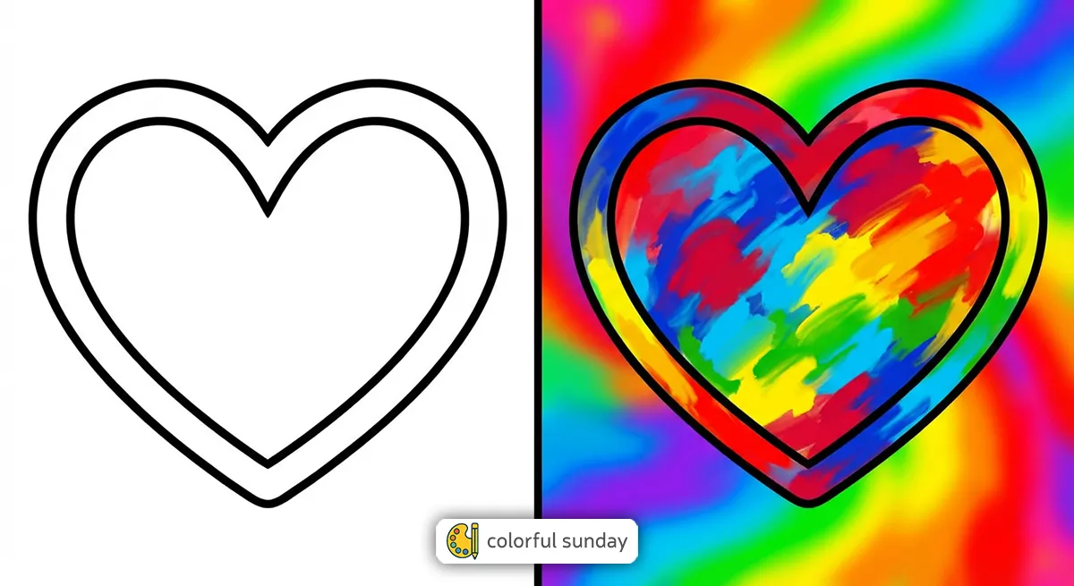 99 Free Printable Heart Coloring Pages