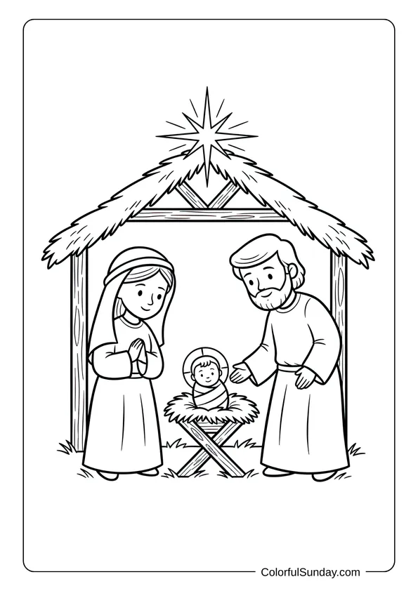25 Nativity Coloring Pages (Free PDF Printables)