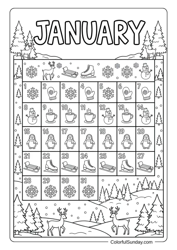 30 January Coloring Pages (Free PDF Printables)