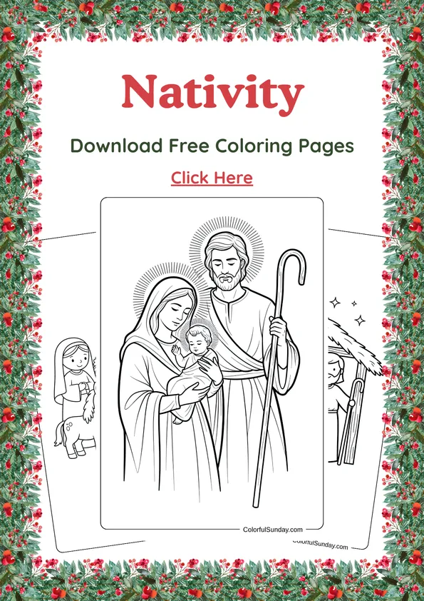 Nativity coloring pages for Christmas Nativity coloring pages for Christmas
