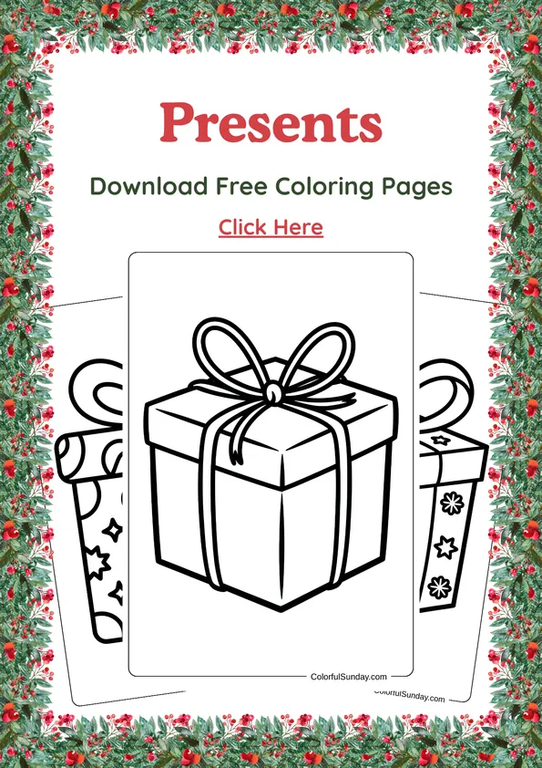 Presents coloring pages for Christmas Presents coloring pages for Christmas