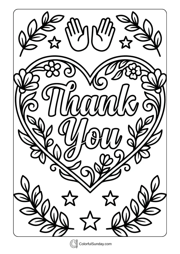 Appreciation card design celebrating Women's Day gratitude and love in a coloring page