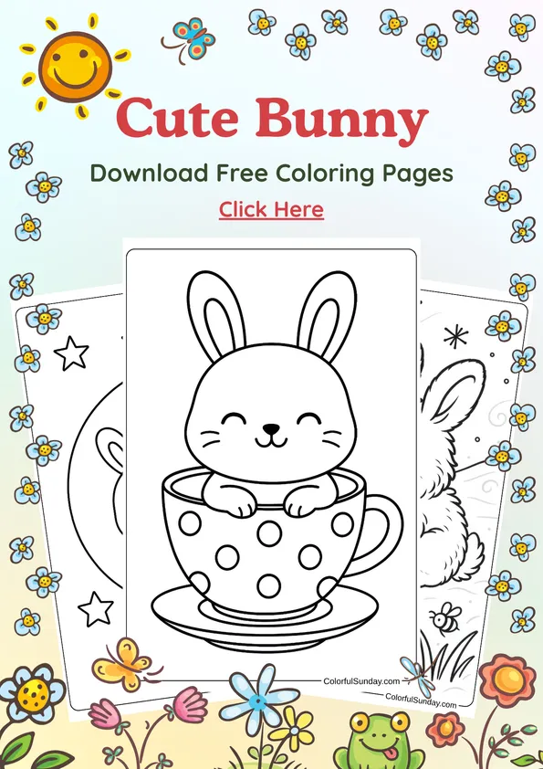 cute bunny coloring pages cover