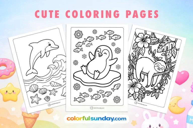 349 Free Printable Cute Coloring Pages