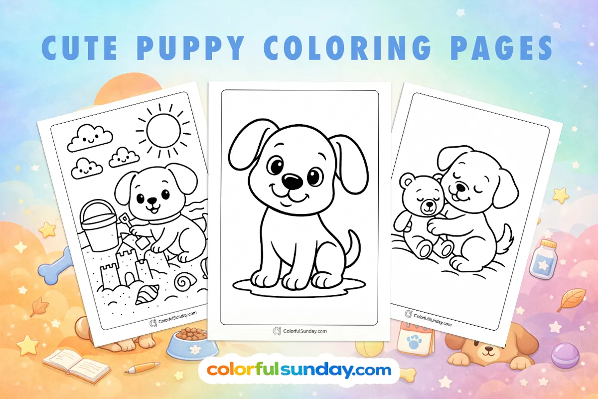 37 Cute Puppy Coloring Pages (Free PDF Printables)