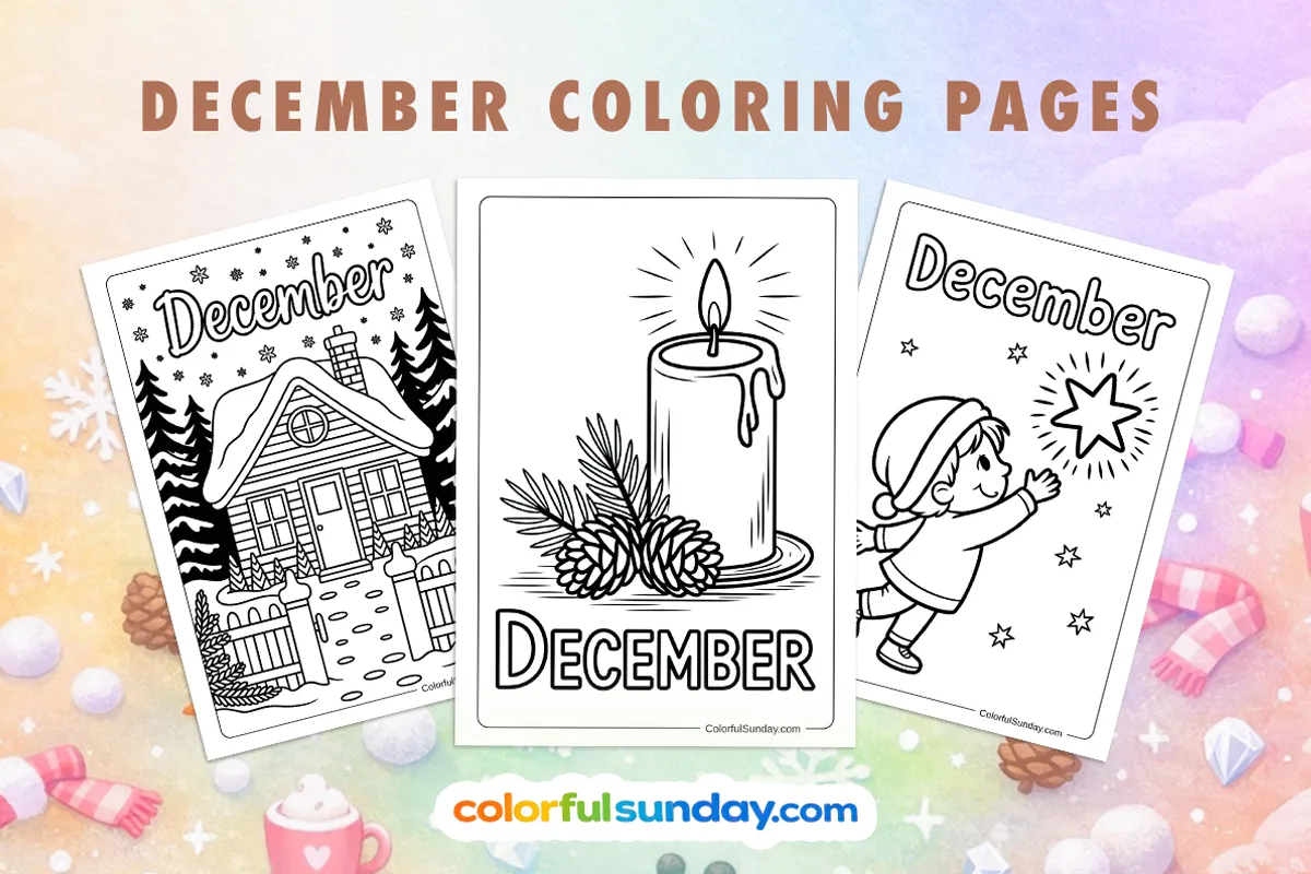34 December Coloring Pages (Free PDF Printables)