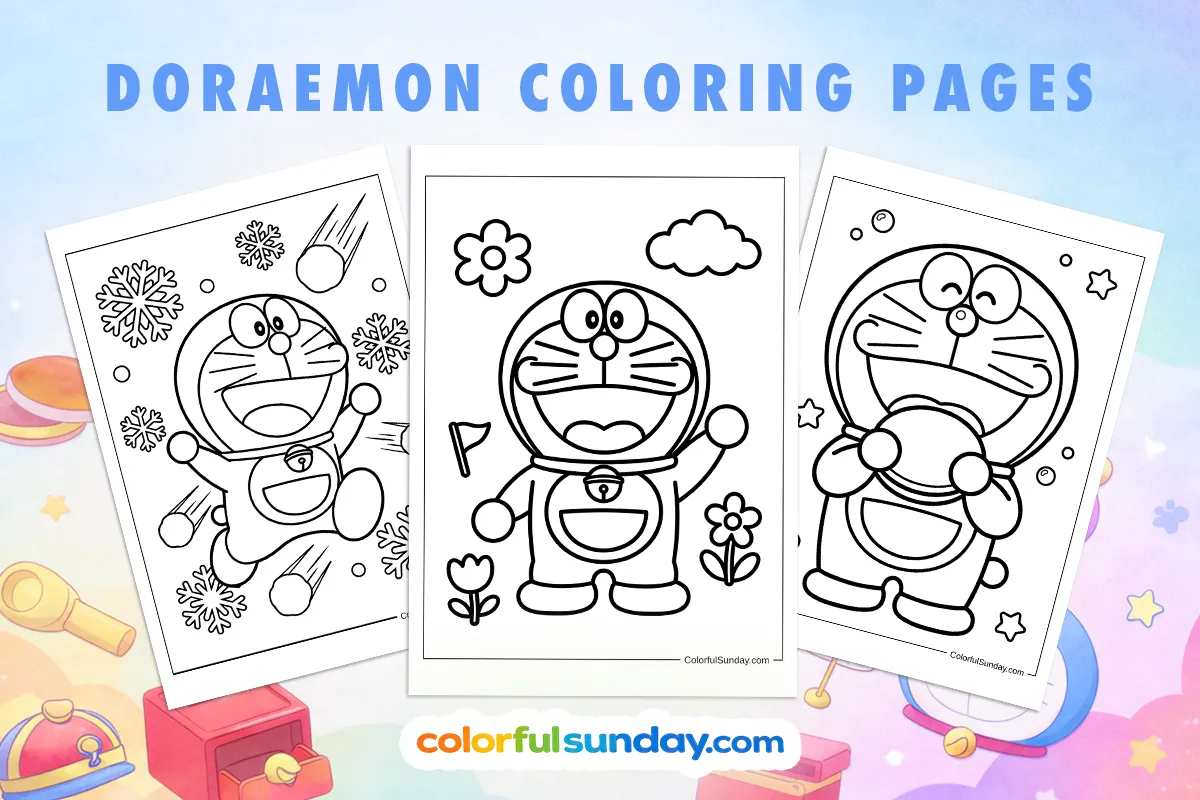 30 Free Printable Doraemon Coloring Pages