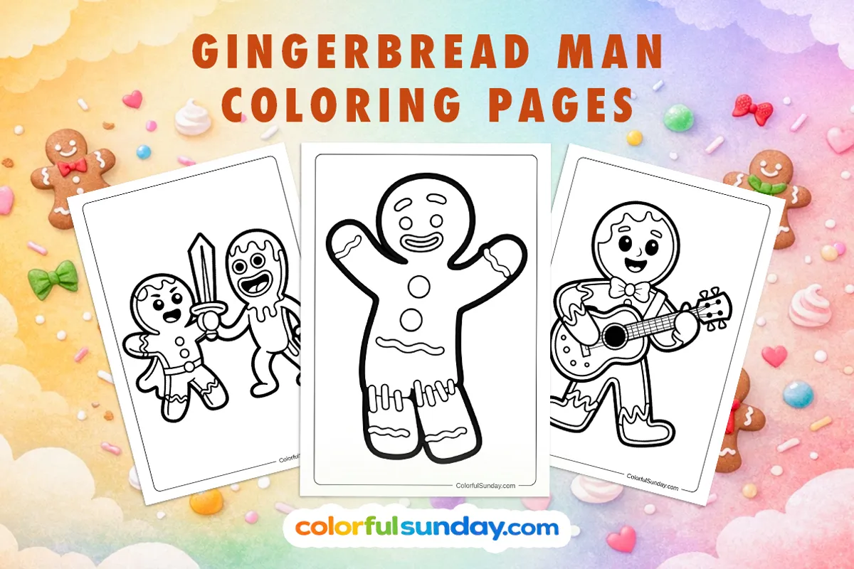 30 Gingerbread Man Coloring Pages (Free PDF Printables)