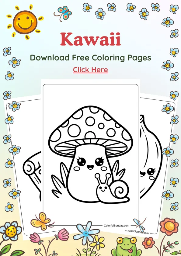 kawaii coloring pages cover