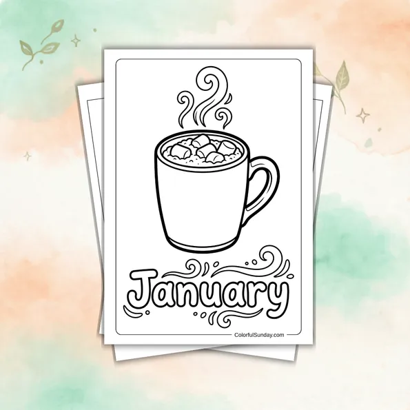 months and seasons coloring pages cover square image