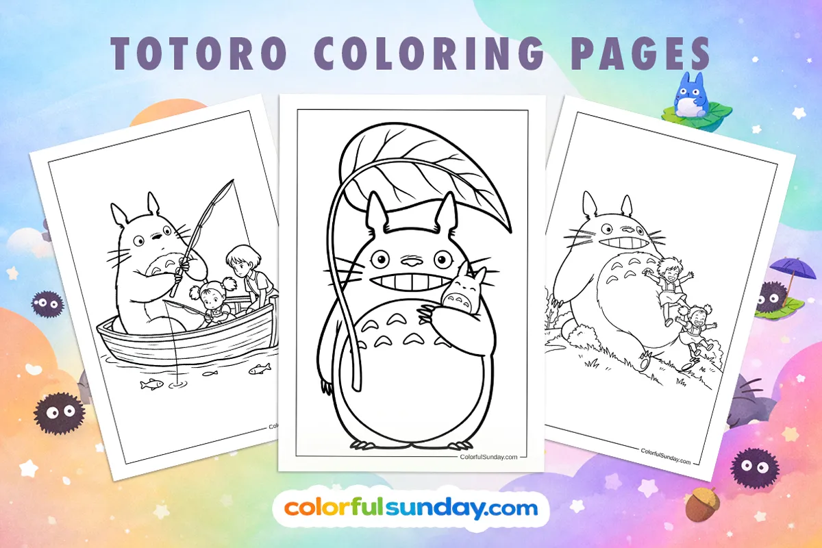 44 Free Printable My Neighbor Totoro Coloring Pages