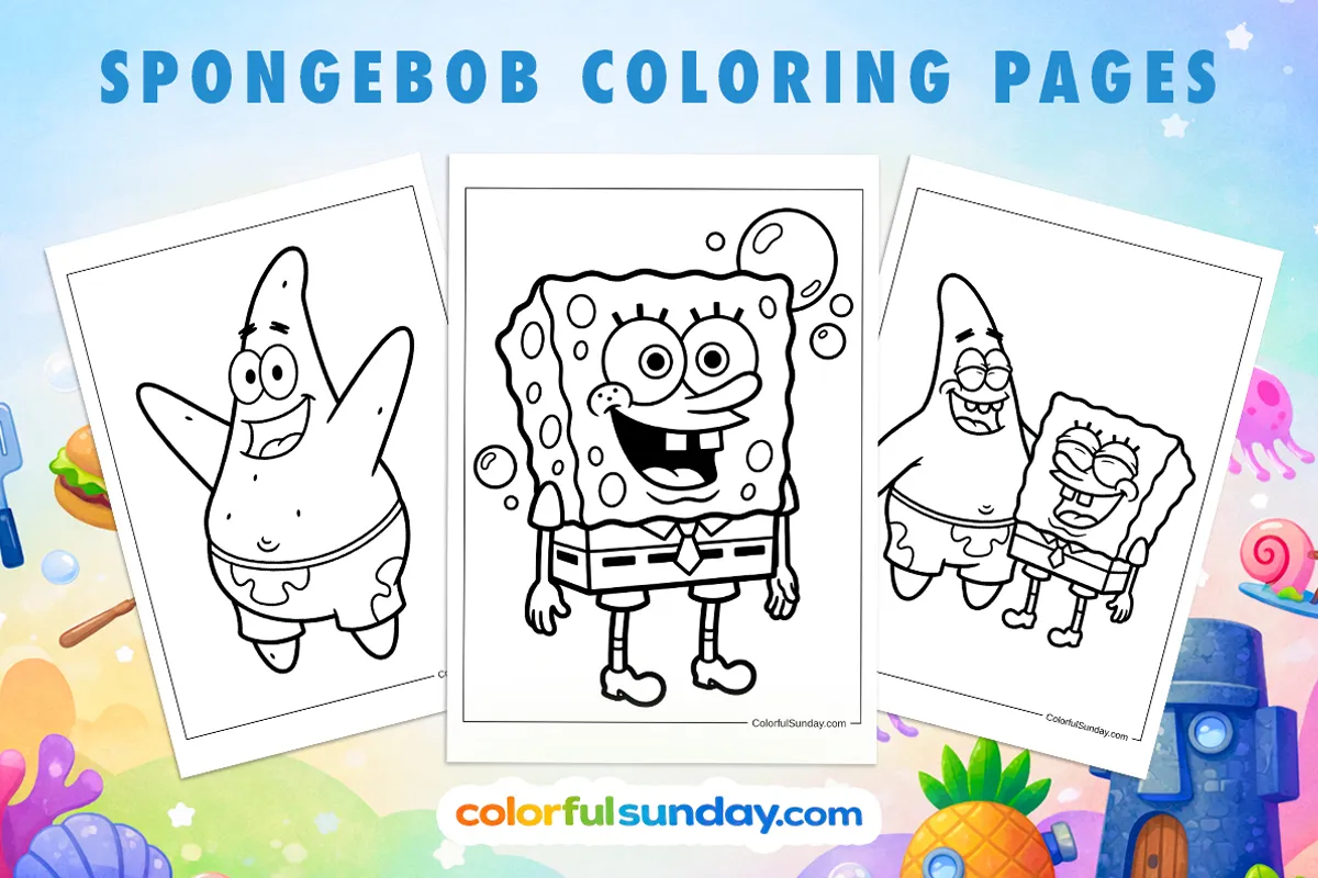 70 Free Printable SpongeBob Coloring Pages
