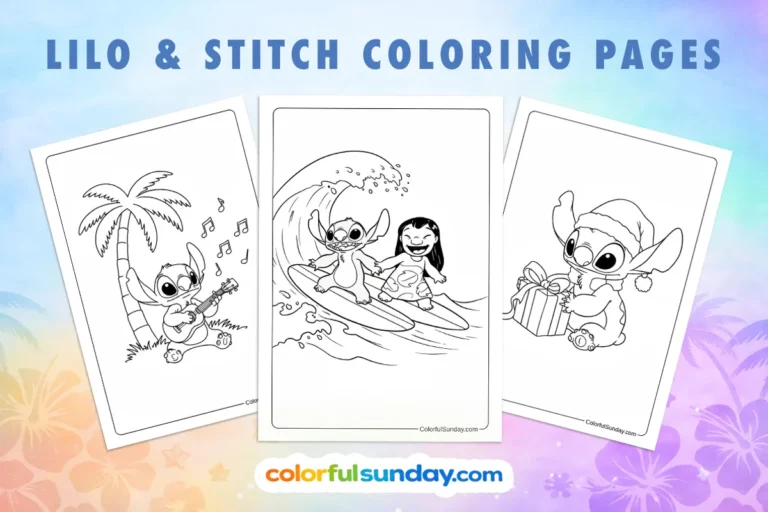 50 Free Printable Lilo & Stitch Coloring Pages