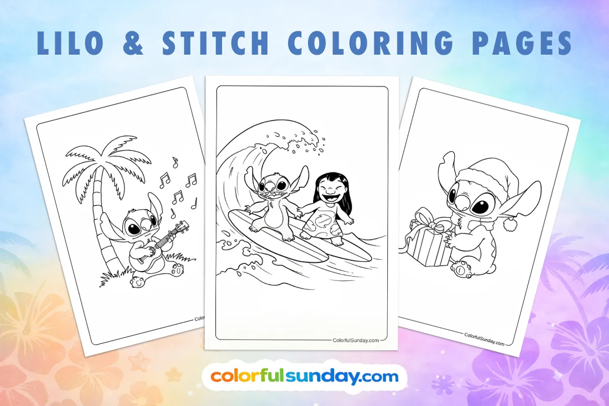50 Free Printable Lilo & Stitch Coloring Pages