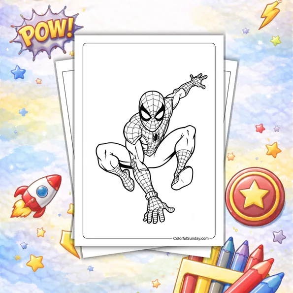 superheroes coloring pages cover square image