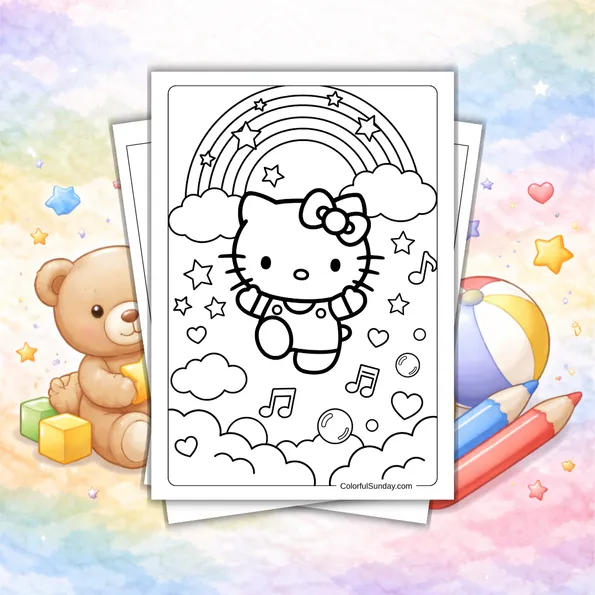 toys coloring pages cover square image